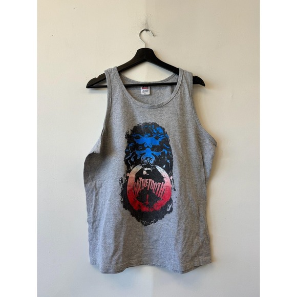 Anvil Other - Rattletooth Hardcore Allah Free Youth Tank Top Shirt Mens Large Gray Anvil Tee